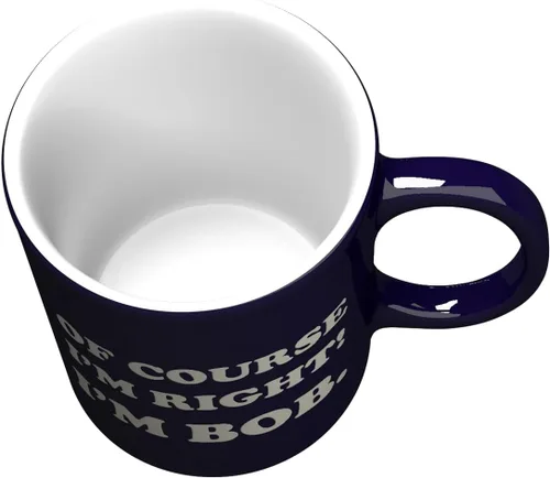 Miniatura 4 de NM NEXTMUG Taza de cerámica grabada - Of Course I'm Right, I'm Bob - Divertida taza de café de regalo de sarcasmo para amigos, compañeros de clase