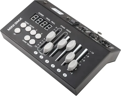 Miniatura 6 de Controlador de luz DMX, controlador Mini DJ, Decodificador de iluminación Dmx512, Iluminación de controlador DMX portátil de 54 canales
