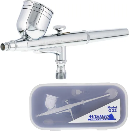 Master Airbrush G22 - Pistola de aerógrafo multiusos de doble acción para pintura de modelos, gráficos, pasteles y bellas artes, kit de pistola de