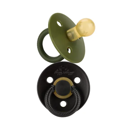 Itzy Ritzy Chupetes de goma natural para recién nacidos, con pezón en forma de cereza sin BPA y grandes agujeros de aire para mayor seguridad, juego
