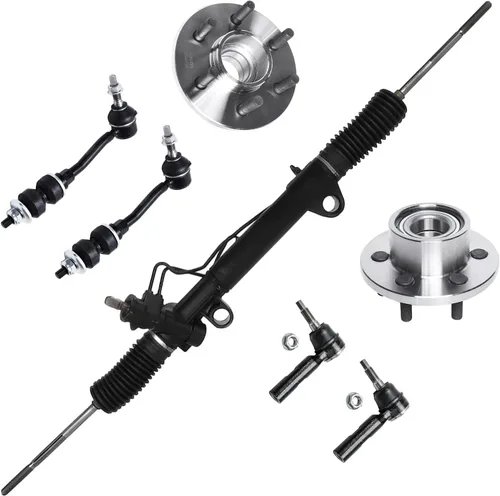 Miniatura 296 de Detroit Axle - Kit de nudillos de dirección delantera izquierda para Ford Edge Lincoln MKX 07-10, cojinete de rueda del lado del conductor, nudillo