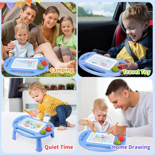 Miniatura 8 de Juguetes para niños pequeños, juguetes para niños de 1 a 2 años, tablero de dibujo magnético, tablero de garabatos borrable para niños, juguetes