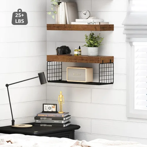 Miniatura 4 de QEEIG Estantes de baño sobre el inodoro, estantes flotantes montados en la pared, almacenamiento de papel higiénico, estante pequeño de decoración