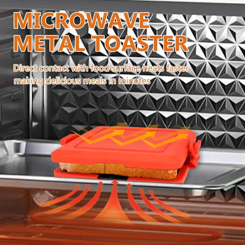 Miniatura 4 de Toastie - Máquina de sándwiches para microondas, tostadora pequeña y versátil, fácil de limpiar y almacenar, perfecta para cocinar desayunos, queso
