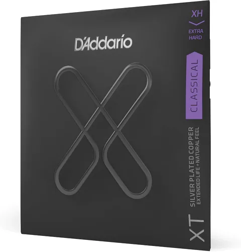 D'Addario Cuerdas para Guitarra Clásica, XT Recubiertas, XTC44, Tensión Extra Dura, Juego de 6 Cuerdas, Paquete de 1