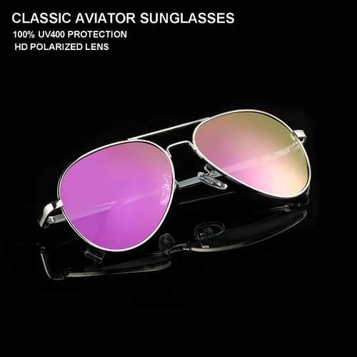 Miniatura 3 de Gleyemor Lentes de sol polarizados estilo aviador para niños y niñas, jóvenes, adolescentes, dos tamaños de 1.969 in y 2.047 in