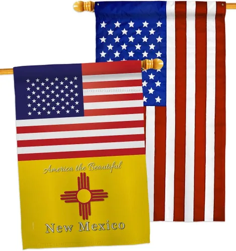 Miniatura 8 de Paquete de banderas de Estados Unidos para casa de México, con bordado de Estados Unidos, pequeño y decorativo, 11.0 x 15.7 in