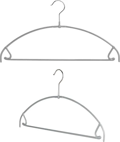 Miniatura 12 de Mawa by Reston Lloyd Euro Ultra Light/Thin Series, Percha antideslizante que ahorra espacio con barra y gancho para pantalones y faldas