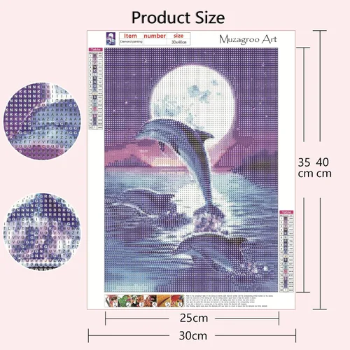 Miniatura 6 de Muzagroo Art Paquete de 4 Kits de Pinturas de Diamantes para Adultos Arte de Diamantes 5D DIY con Diamantes Redondos de Perforación Completa
