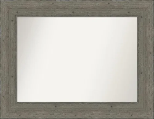 Miniatura 56 de Amanti Art Espejo de baño gris para sobre el fregadero, 27 x 27 pulgadas, espejo de tocador cuadrado gris, marco de madera rústica de campo medio