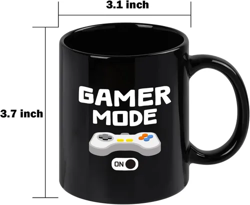 Miniatura 7 de YHRJWN Regalos de juegos para hombres, taza de café Gamer Mode ON para los amantes de los juegos, idea de regalos para jugadores para Navidad