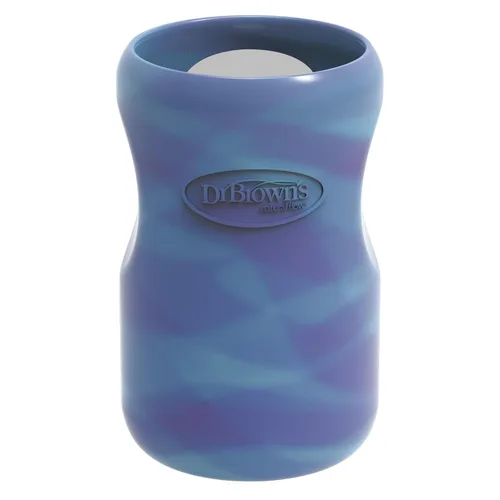 Miniatura 7 de Dr. Brown's Options+ Funda para botella de vidrio de cuello ancho, 100% silicona, brilla en la oscuridad, sin BPA, 5 onzas, paquete de 12