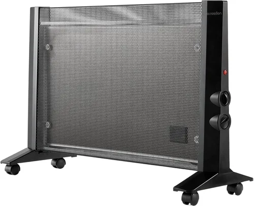 Calentador de espacio para uso en interiores, habitación grande, calentador eléctrico infrarrojo de 1500 W para dormitorio, oficina, protección Negro
