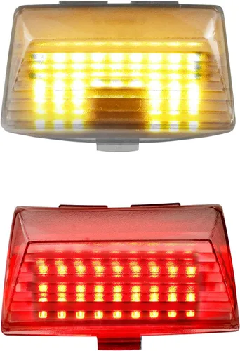 Miniatura 6 de NTHREEAUTO Luces LED para guardabarros delanteros + luz trasera con punta de guardabarros trasera, lente cromada compatible con Harley Electra Glide