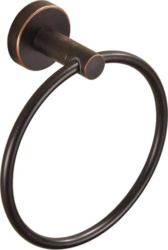 BigBig Home Toallero de bronce, anillo de toalla de baño frotado con aceite, toallero de mano de baño, colgador de pared rústico de granja
