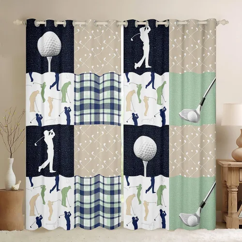 Miniatura 14 de Cortinas opacas de camuflaje con bandera estadounidense, regalo para niños, cortina de ventana de camuflaje verde con rayas negras, estrellas