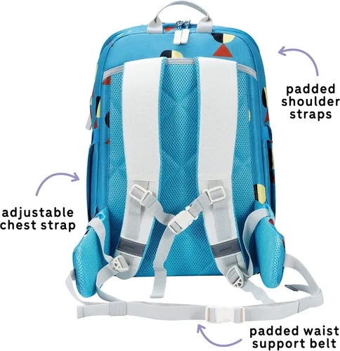 Miniatura 5 de UNINNI Mochila de poliéster resistente al agua de gran capacidad, ligera, cómoda, diseños coloridos, Golf (verde azulado)