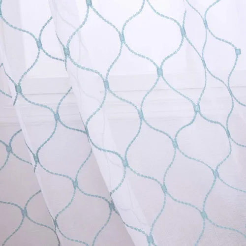 Miniatura 20 de Cortinas traslúcidas blancas de 84 pulgadas de largo, cortinas traslúcidas con bolsillo para barra para sala de estar, dormitorio, 2 paneles, 52x84