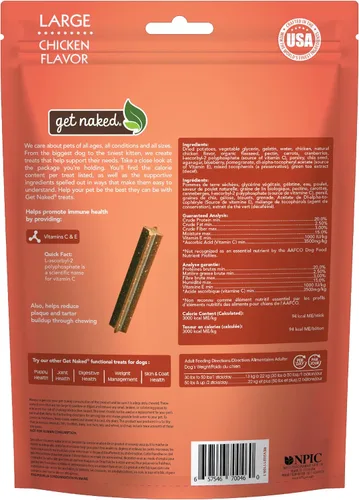 Miniatura 2 de Get Naked 1 bolsa de 6.6 onzas sin granos, súper antioxidante, palitos dentales, grandes