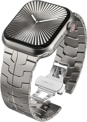 Miniatura 17 de Correa de acero inoxidable WINGLE para Apple Watch Band Ultra 3/2/1 Banda Ultra 49mm 46mm 45mm 44mm 42mm Series 11/10 SE 3/2/1 para hombres, bandas