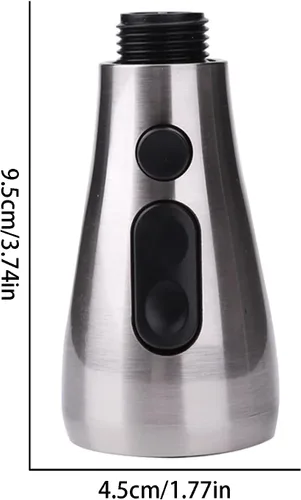 Miniatura 2 de Repuesto de cabezal de grifo de cocina con 9 adaptadores, cabezal de grifo de fregadero desplegable de metal, rociador de fregadero de 3 funciones