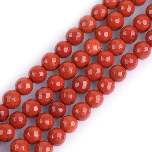 Miniatura 70 de GEM-Inside - Cuentas sueltas de cornalina roja naranja facetada de 0.236 pulgadas (0.236 in), cuentas de energía natural para hacer joyas, redondas