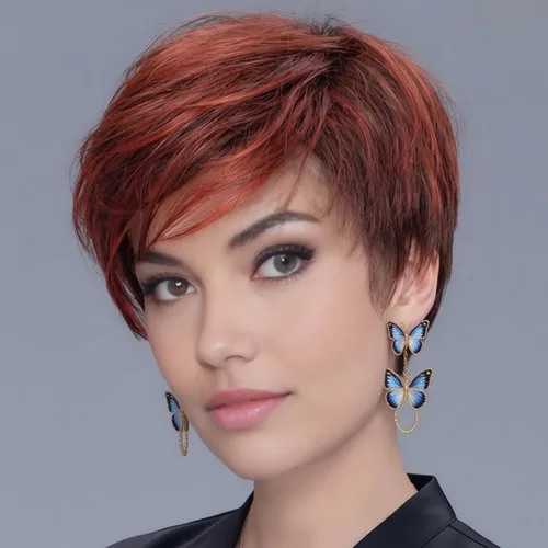 Miniatura 32 de TISHINING Pelucas rubias cortas en capas para mujeres blancas, longitud de la barbilla, color rubio ceniza, parte lateral, peluca Pixie Bob, cabello