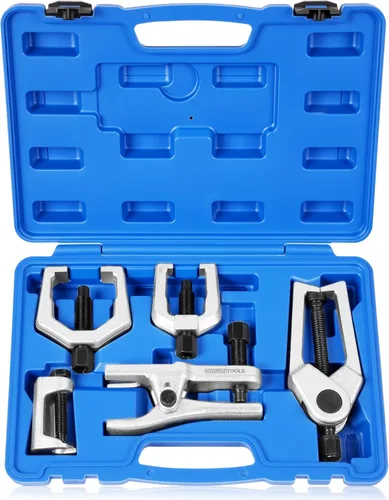 Miniatura 8 de DAYUAN Kit de herramientas de servicio frontal profesional, 5 piezas, color azul, extractor de brazo Pitman, separador de rótula, herramienta