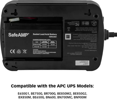 Miniatura 3 de SafeAMP UPS 9.5Ah, 12V Batería de repuesto RBC17 Compatible con modelos de UPS APC E650G1, BE750G, BR700G, BE850M2, BE850G2, BX850M, BE650G, BN600