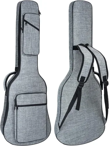 Miniatura 8 de Funda para guitarra acústica, 39, 40, 41 pulgadas, bolsa de guitarra acústica de 0.45 pulgadas de grosor, bolsa de concierto acolchada con correa