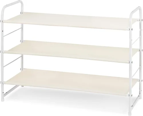 Miniatura 18 de Simple Trending - Zapatero apilable de 2 niveles, organizador de almacenamiento para zapatos de metal, negro