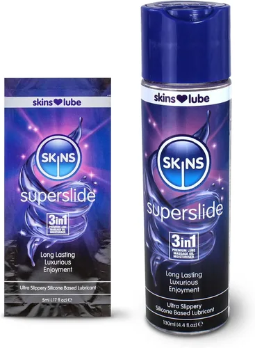 Miniatura 10 de Skins Skins Super Slide 3 en 1 Premium - Lubricante a base de silicona segura de látex de larga duración con tecnología Reaquav8 4.4 onzas líquidas