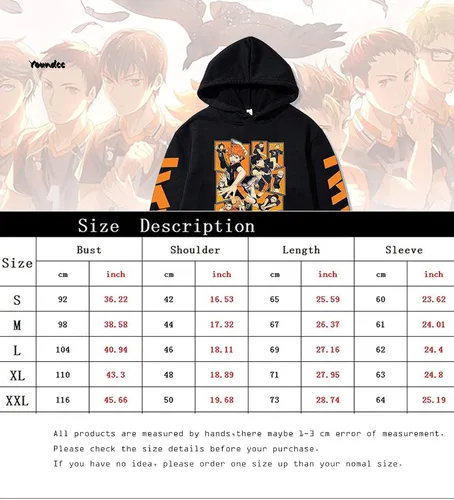 Miniatura 2 de Youndcc Haikyuu - Sudadera con capucha unisex con estampado de anime, para fans de anime de Haikyuu, cosplay