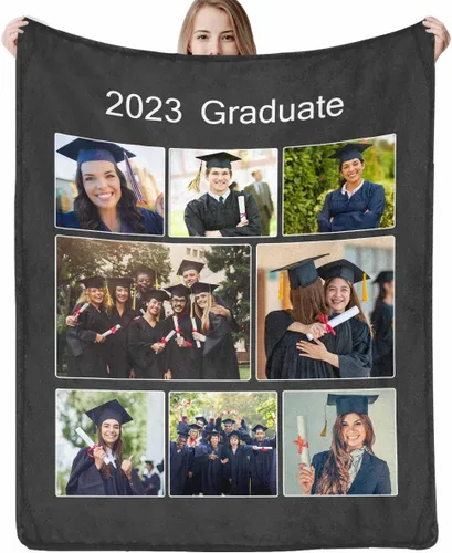 Miniatura 14 de Manta de sofá de graduación personalizada con imagen, manta personalizada para graduados para clase de 2023, personalizable con cualquier palabra