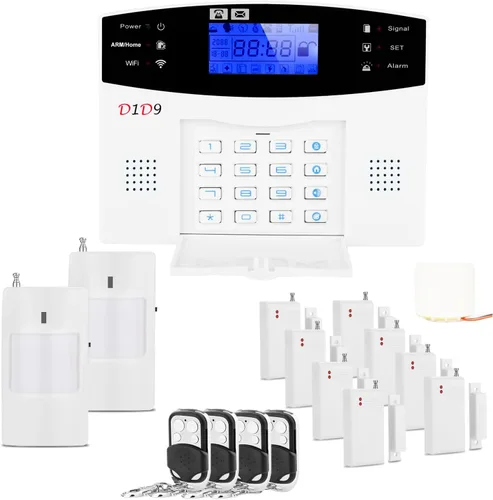 Sistema de alarma antirrobo inalámbrico de 17 piezas, 4G WiFi GSM, sin tarifa mensual, seguridad para el hogar con alerta de aplicación