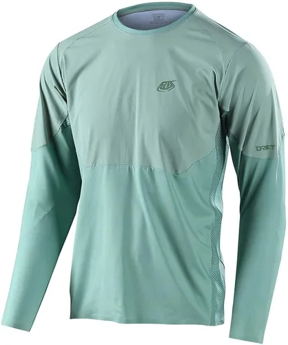 Troy Lee Designs Camiseta de ciclismo MTB para bicicleta de montaña para hombre camiseta Drift LS Azul