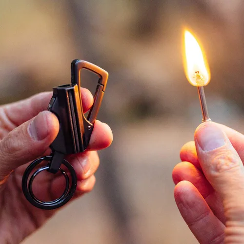 Miniatura 2 de SURVIVE Llavero de abrebotellas con encendido permanente de metal, encendido reutilizable para iniciar fuego de supervivencia, kit de emergencia