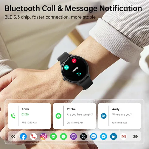 Miniatura 2 de Smart Watch for Women Men, 1.27" HD AMOLED Stylish Smartwatch (Answer/Call) for iPhone/Android/Samsung, Fitness Tracker with 120+ Sport Modes, Heart