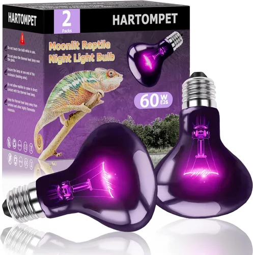 Miniatura 12 de Bombillas de lámpara de calor para reptiles E26 de 60 W, luz UVA mejorada para dragón barbudo, lagarto, tortuga, pollitos y anfibios, luz solar