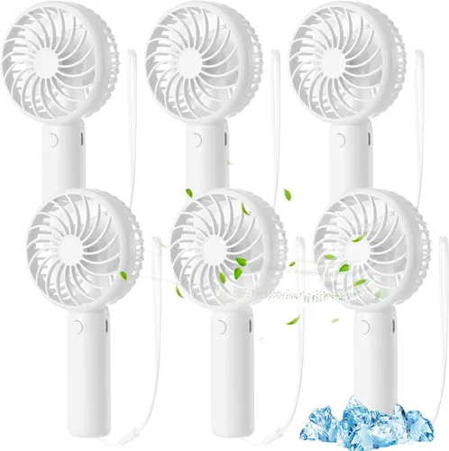 Miniatura 53 de Tujoe Mini ventilador de mano potente de 3 velocidades, ventilador personal pequeño portátil recargable con base USB para mujeres, maquillaje