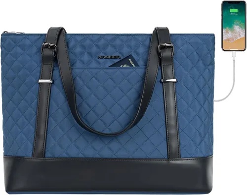 Miniatura 9 de Bolsa de mano para laptop KROSER para mujeres, bolso para maestra, bolso para computadora de 15.6 pulgadas, maletín de trabajo, bolso de hombro