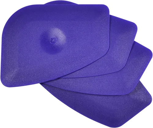 Miniatura 8 de Rascador de plástico pequeño y práctico con borde redondo flexible para el hogar, escobilla universal de limpieza, paquete de 4