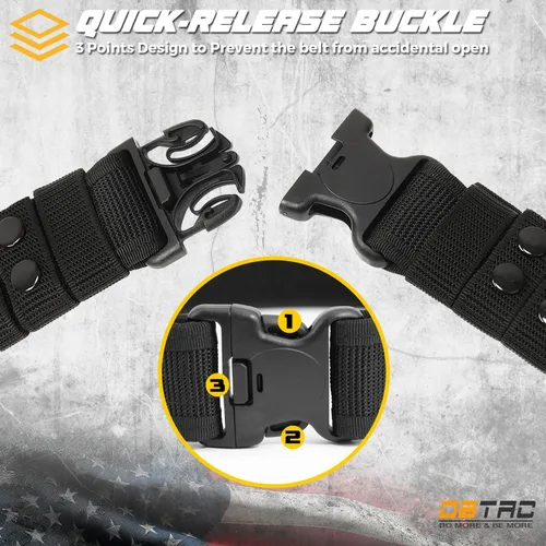 Miniatura 3 de DBTAC Cinturón de Servicio de Nylon de 2" con 4 Sujetadores Cinturones Utilitarios Tácticos de Policía Seguridad para Aplicación de la Ley Patrulla