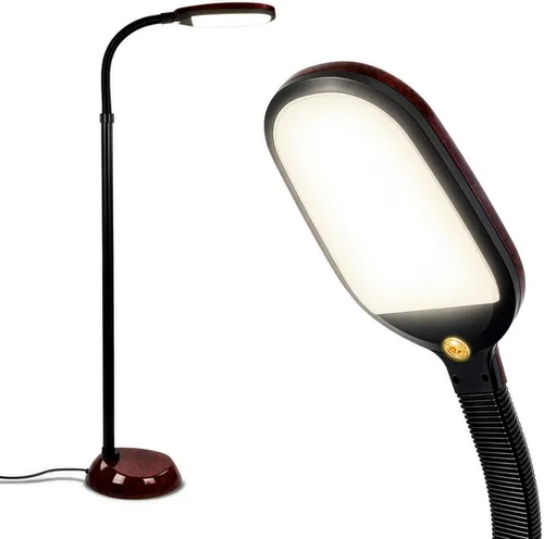 Miniatura 11 de Brightech Litespan - Lámpara de Pie LED Brillante para Lectura Sobre Silla, Manualidades y Lectura, Luz de Esteticista para Extensiones de Pestañas
