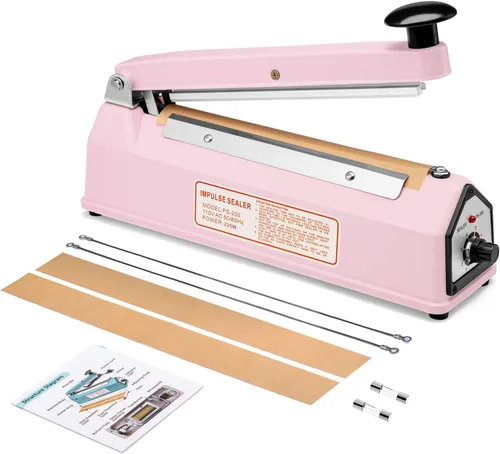 Miniatura 12 de METRONIC Sellador de impulso de 8 pulgadas, máquina selladora térmica manual para bolsas de plástico, selladores de bolsas retráctiles, máquina