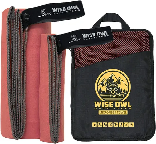 Miniatura 17 de Wise Owl Outfitters Microfiber Camping Towel - Quick Dry Towel for Travel, Backpacking, Hiking, Beach, Gym & Yoga - Compact, Fast Drying &