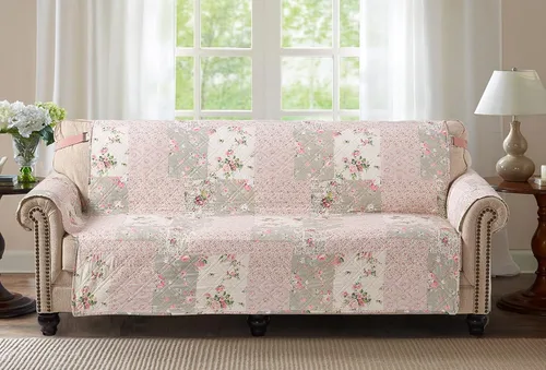 Miniatura 11 de Brilliant Sunshine Funda acolchada para silla con diseño de retazos de corazón de amor burdeos, 23 pulgadas de ancho de asiento, protector