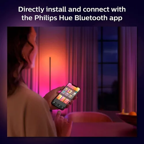 Miniatura 7 de Philips Hue Kits de base de tira de luz LED inteligente para interiores de 6 pies con enchufes, efecto multicolor fluido, paquete de 2, control