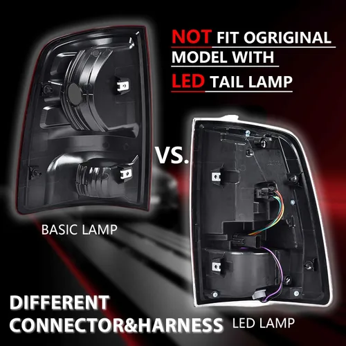 Miniatura 3 de GRAND ORANGE Conjunto de luces traseras para Dodge Ram 1500 2009-2018; compatible con Dodge Ram 2500 2010-2018, luces traseras del lado