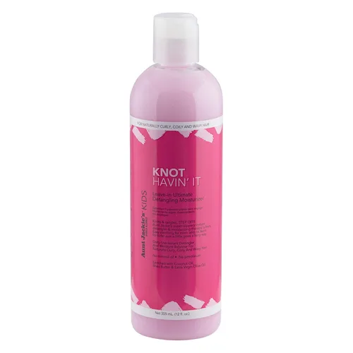 Aunt Jackie's Kids Knot Havin' It - Hidratante desenredante definitivo para cabello naturalmente rizado, rizado y ondulado, 12 onzas